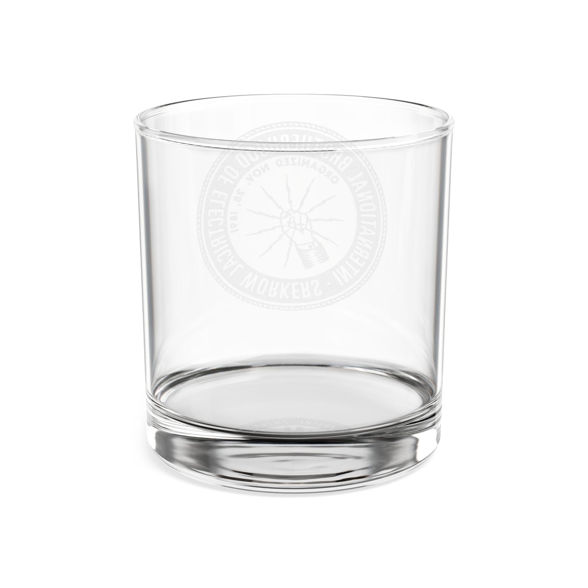 Engraved Whiskey Glass 10.5oz — Brotherhood Emblem Rocks Glass