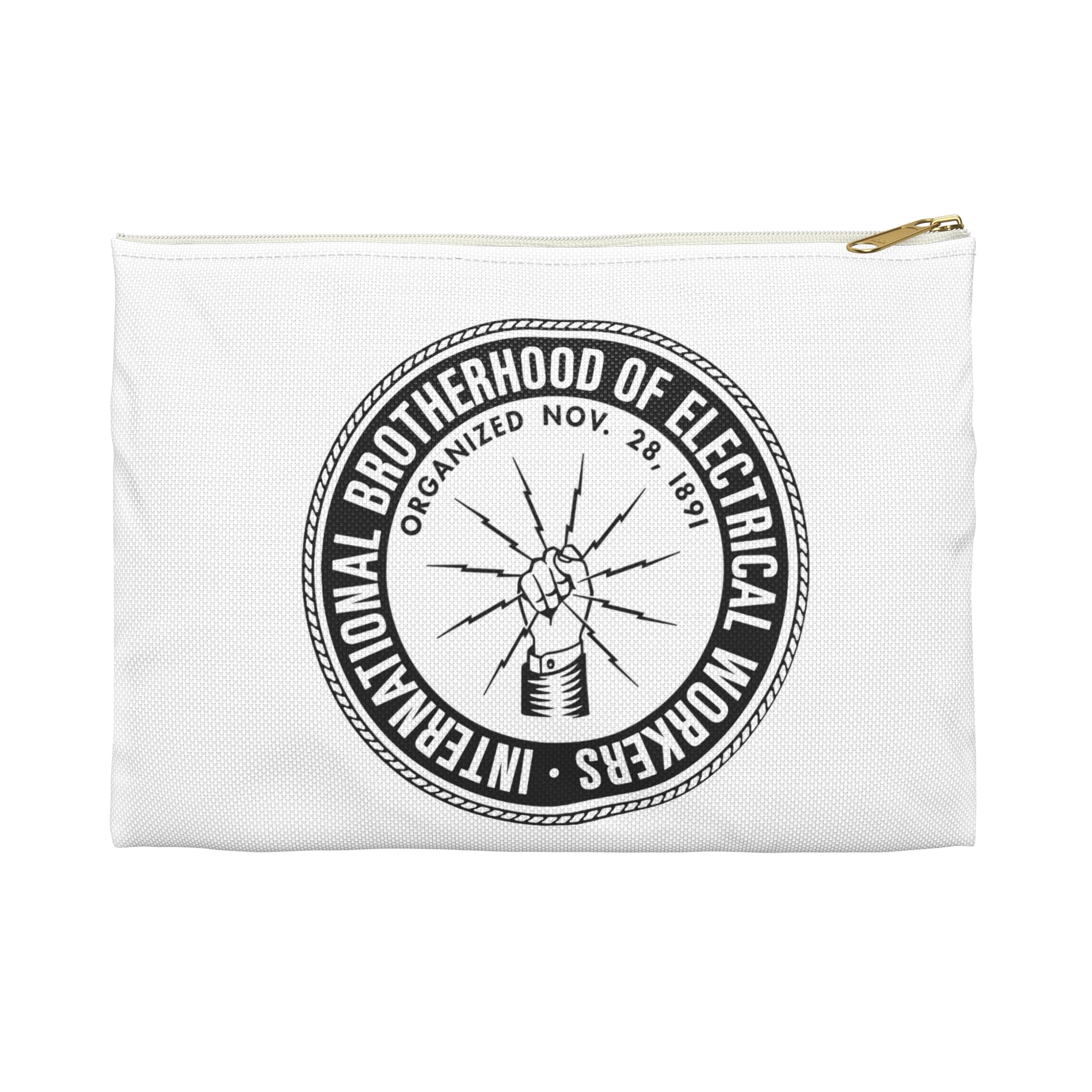 IBEW Emblem Accessory Pouch — International Brotherhood of Electrical Workers Zip Pouch