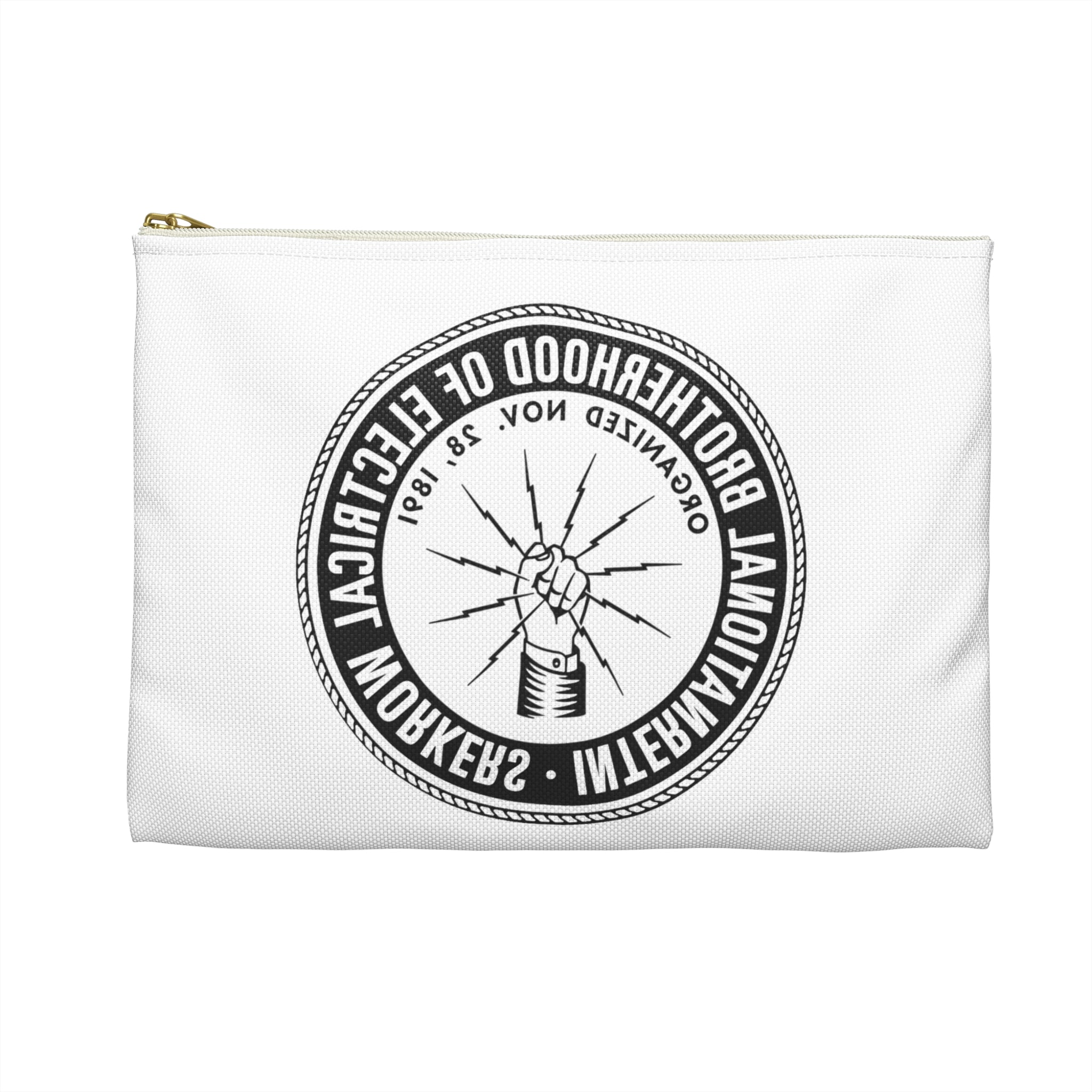 IBEW Emblem Accessory Pouch — International Brotherhood of Electrical Workers Zip Pouch