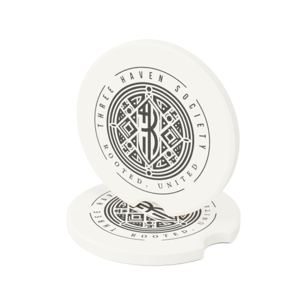 Soapstone Car Coaster — Three Haven Society Logo Car Coaster (Rooted, United)