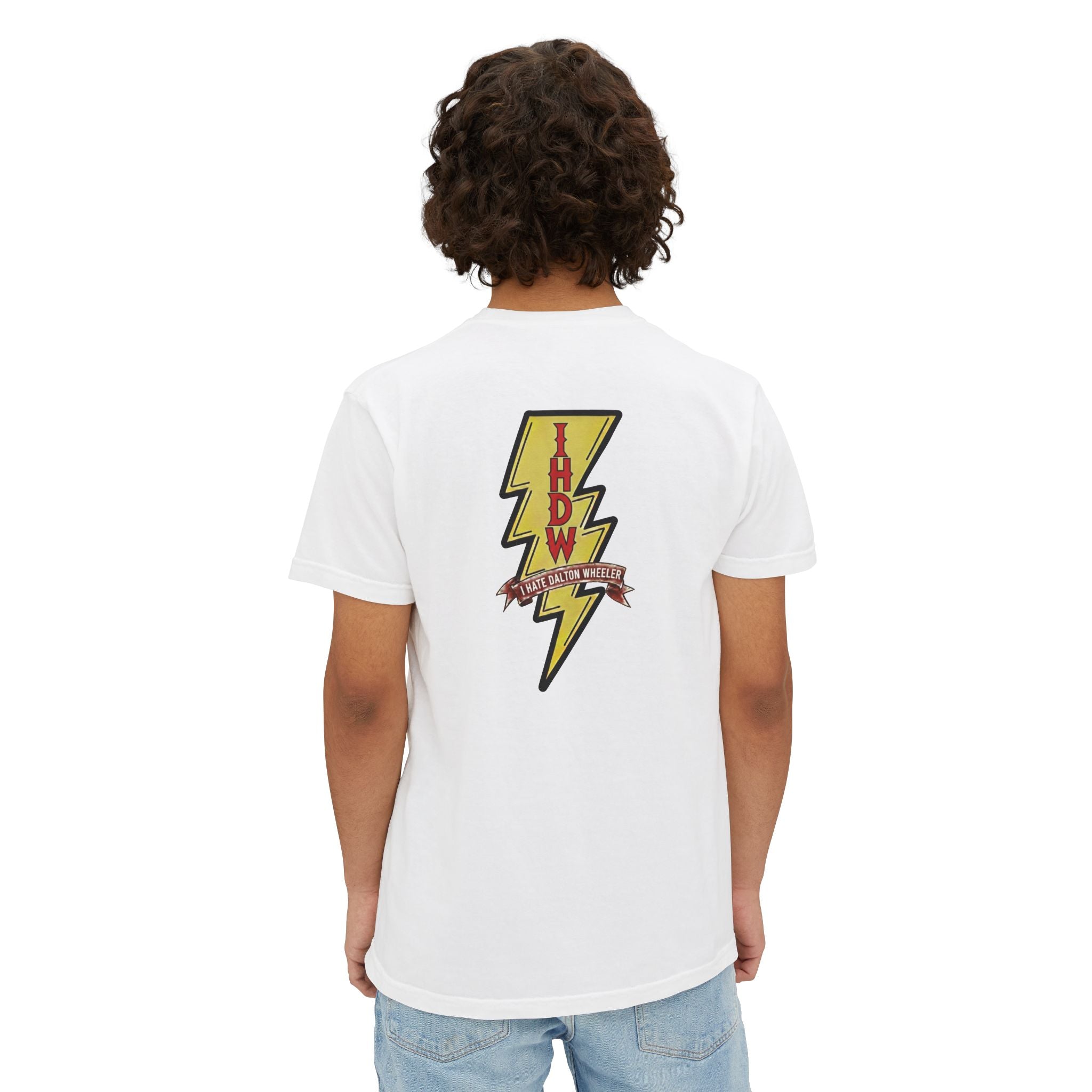 Pocket T-Shirt — Lightning Bolt "IHDW" Graphic Tee