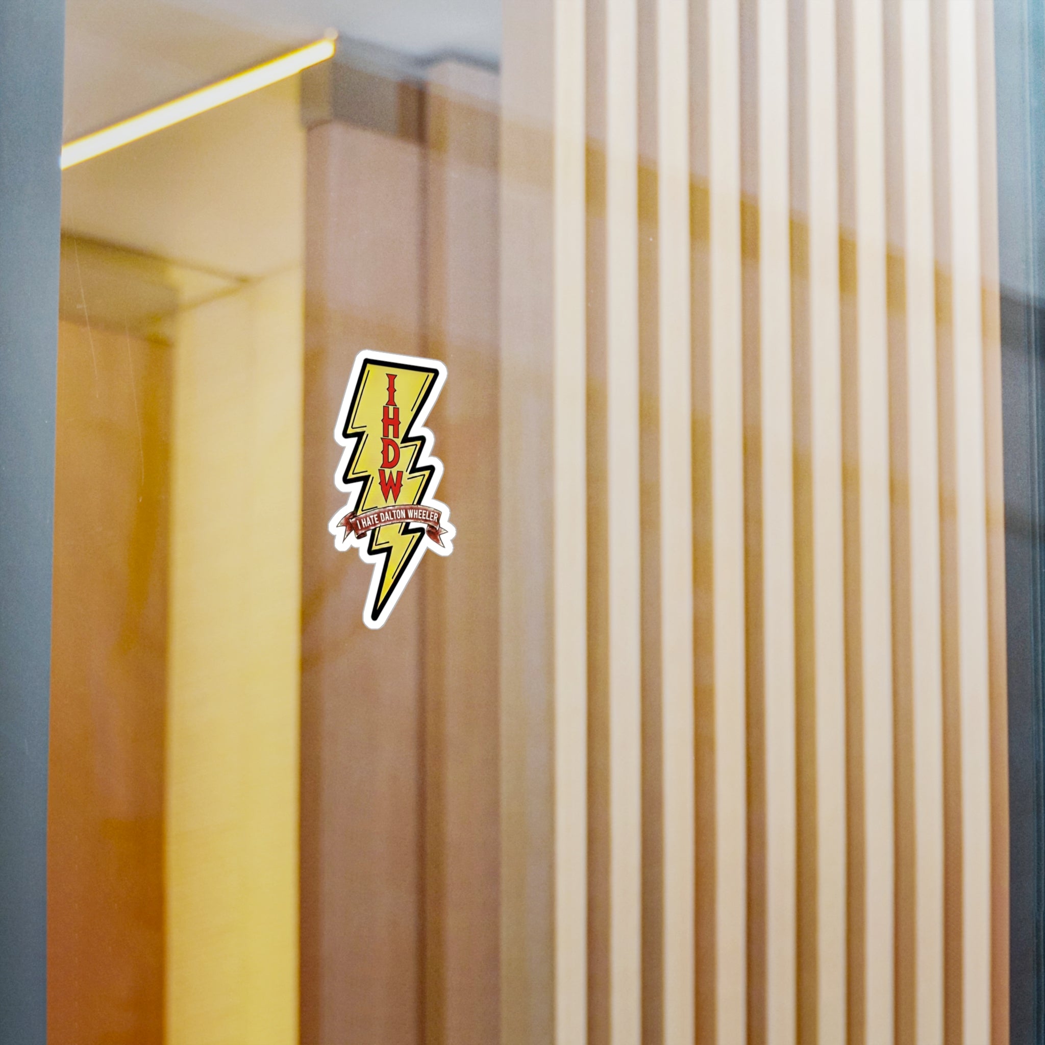 I Hate Dalton Wheeler Lightning Bolt Vinyl Sticker — Kiss-Cut Decal
