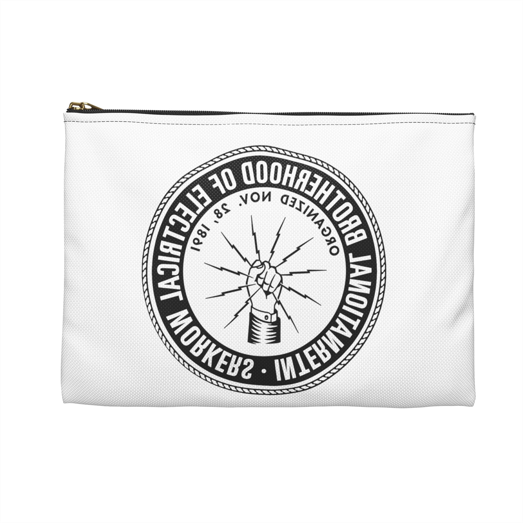 IBEW Emblem Accessory Pouch — International Brotherhood of Electrical Workers Zip Pouch