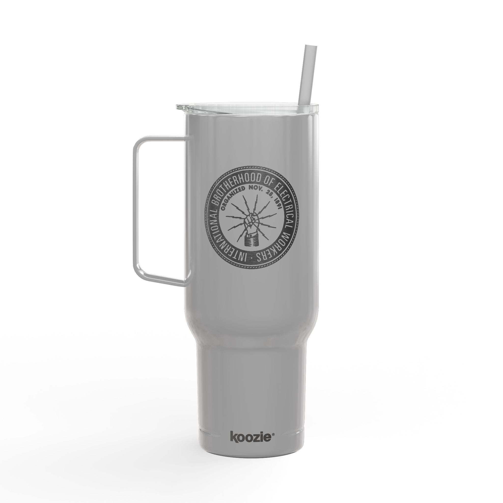 40oz Engraved Insulated Tumbler with Lid — Travel Mug with Handle, Durable Vacuum-Sealed Drinkware