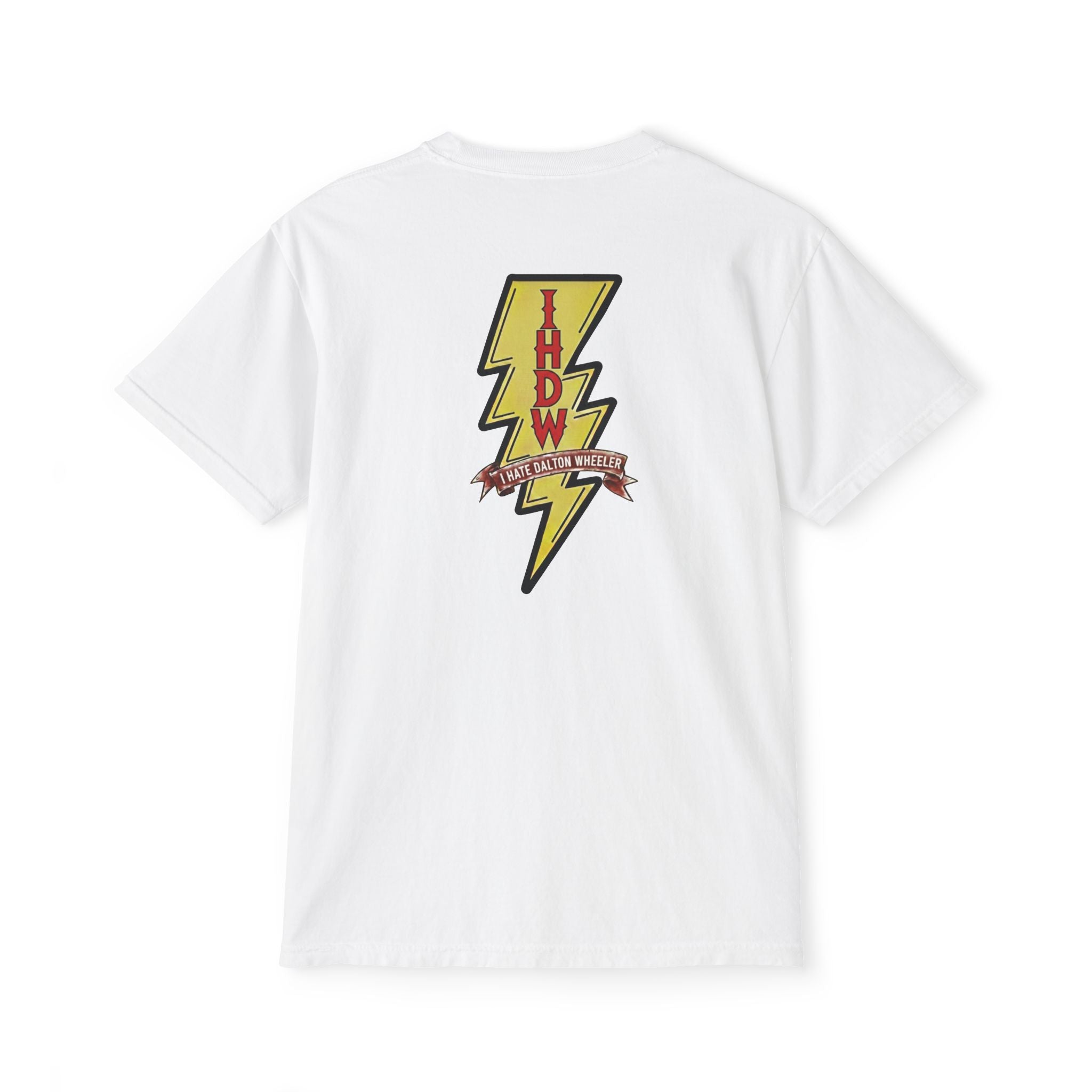 Pocket T-Shirt — Lightning Bolt "IHDW" Graphic Tee
