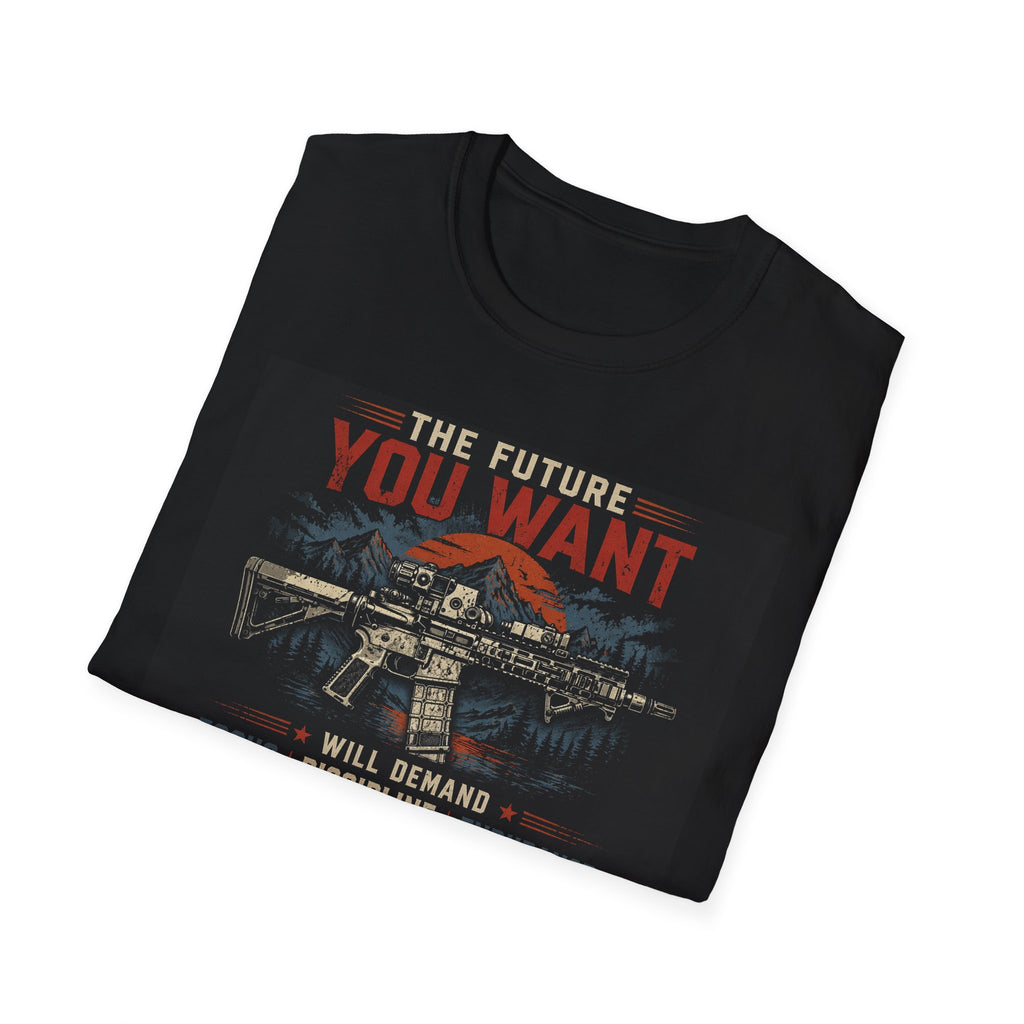 “The Future You Want” Rifle Graphic: Discipline, Sacrifice, Unmatched Force