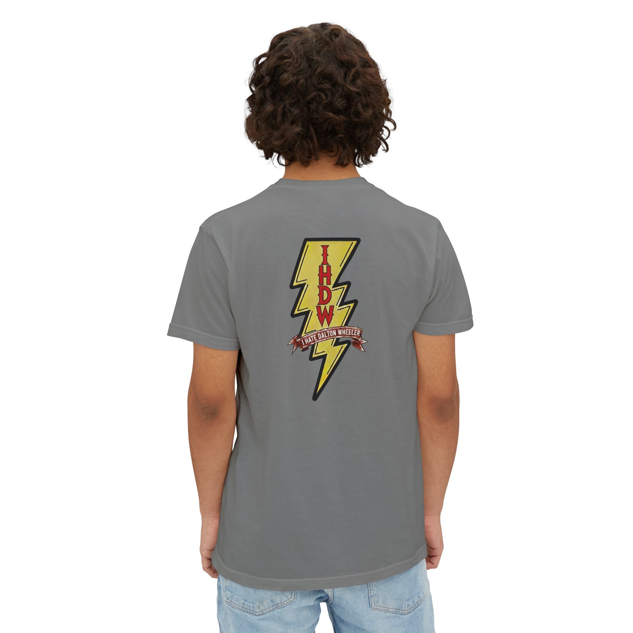 Pocket T-Shirt — Lightning Bolt "IHDW" Graphic Tee