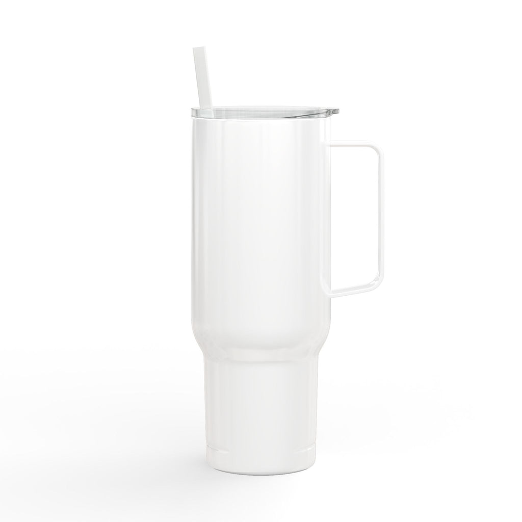 40oz Engraved Insulated Tumbler with Lid — Travel Mug with Handle, Durable Vacuum-Sealed Drinkware