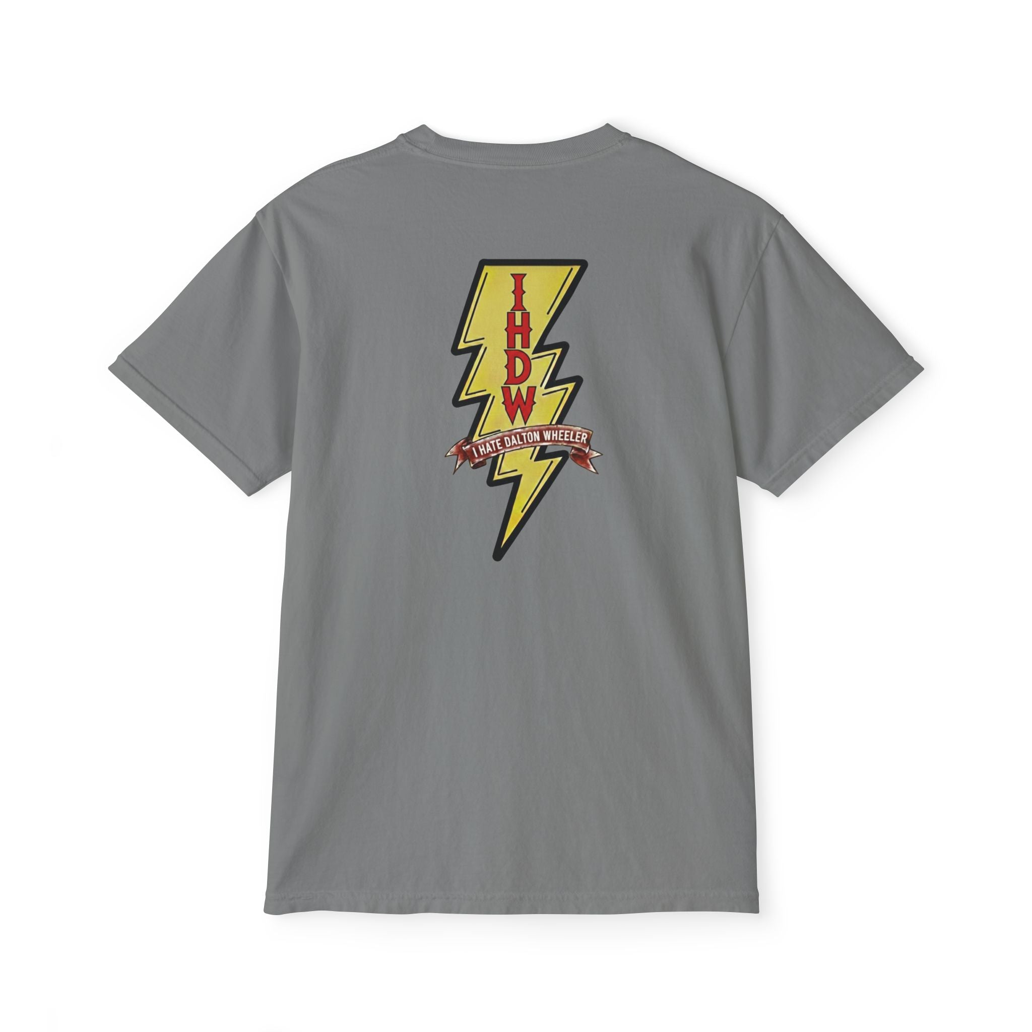 Pocket T-Shirt — Lightning Bolt "IHDW" Graphic Tee