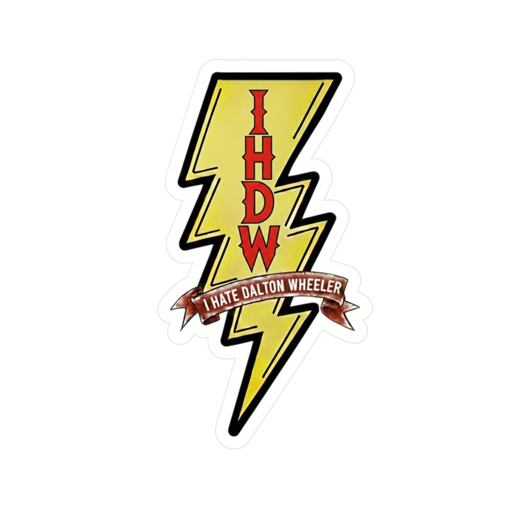 I Hate Dalton Wheeler Lightning Bolt Vinyl Sticker — Kiss-Cut Decal